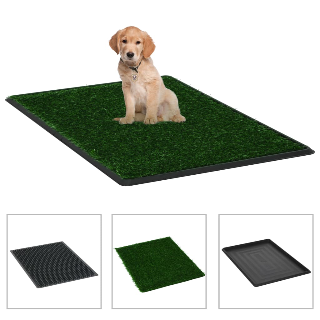 Toilettes pour animaux de compagnie avec bac et gazon artificiel