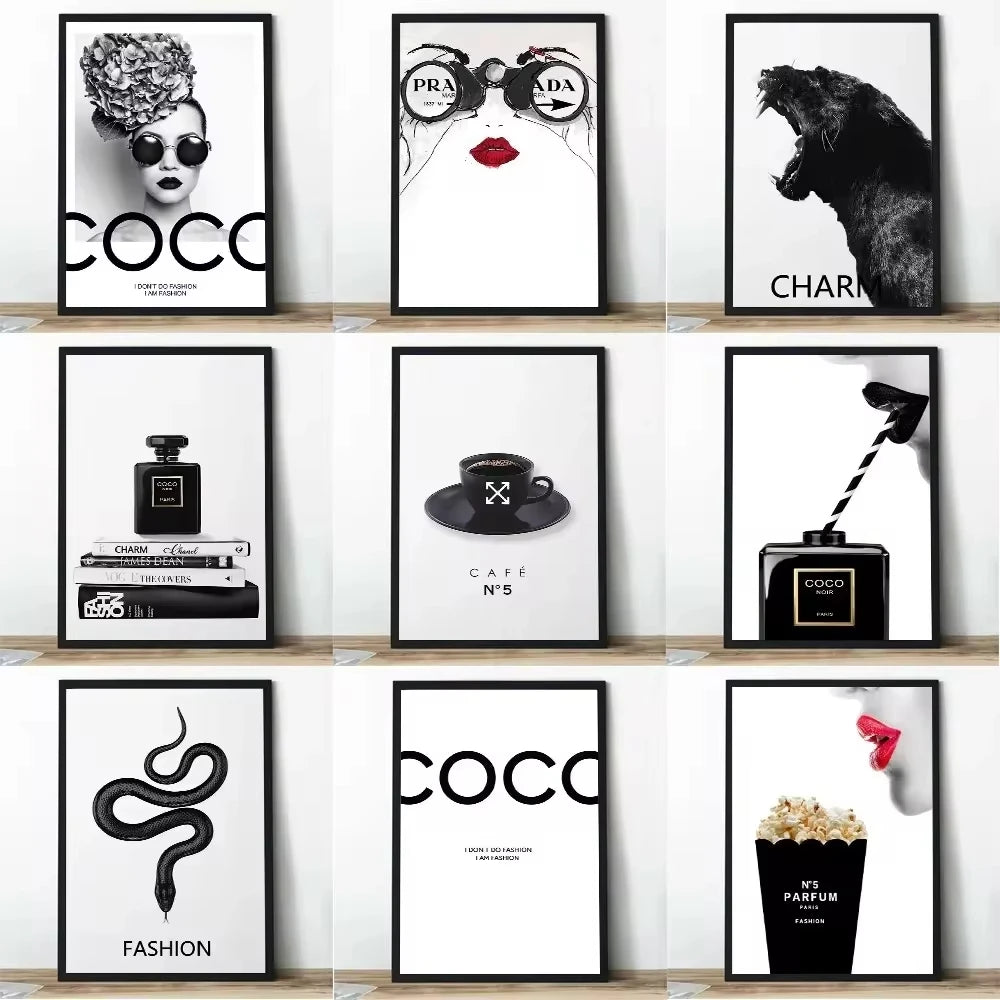 Peintures Fashion noir et blanc