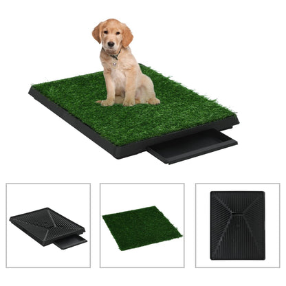 Toilettes pour animaux de compagnie avec bac et gazon artificiel