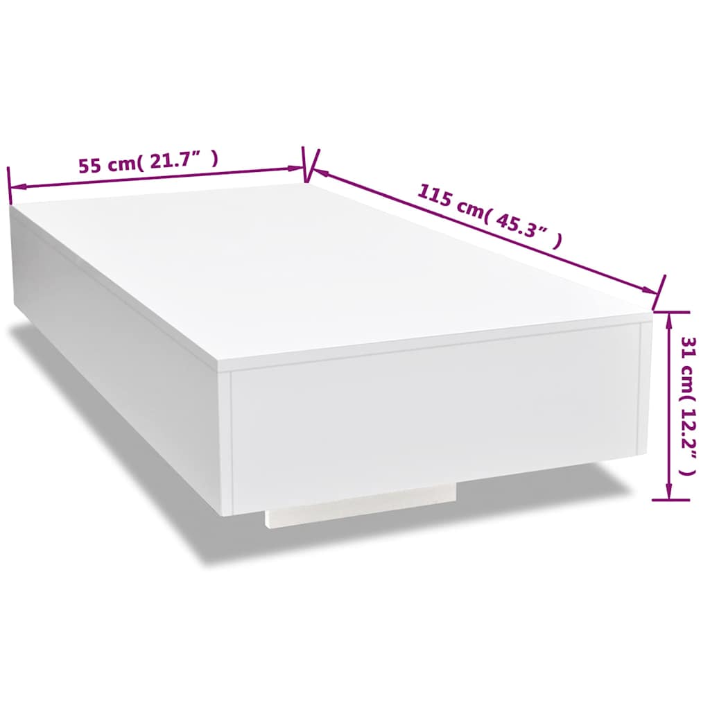 Table basse brillante