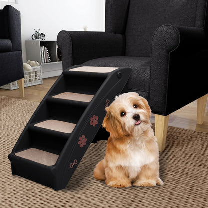 Rampe pliable pour chien crème 62x40x49,5 cm