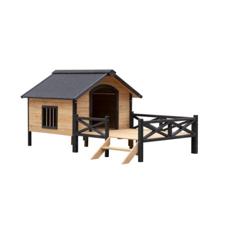 Outdoor Large Wooden Cabin House With Porch