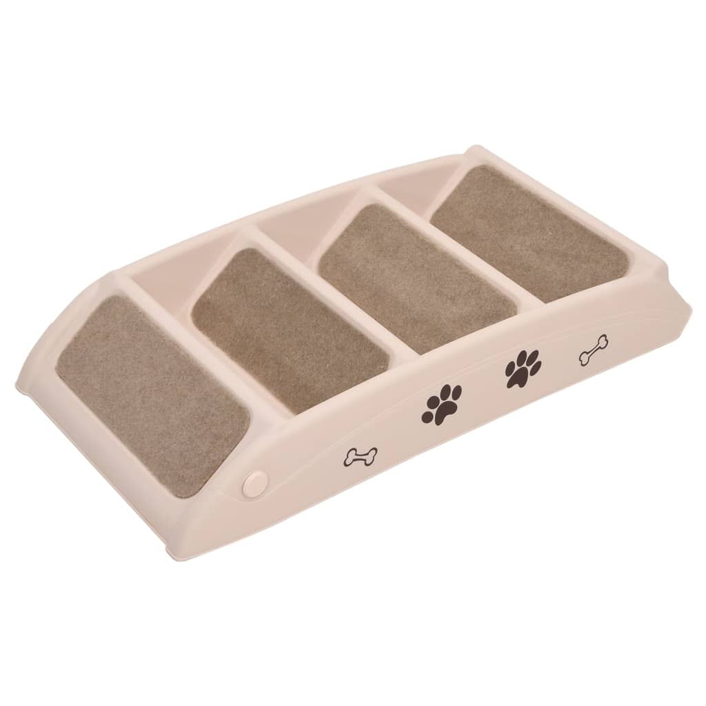 Rampe pliable pour chien crème 62x40x49,5 cm