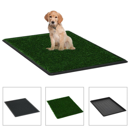 Toilettes pour animaux de compagnie avec bac et gazon artificiel