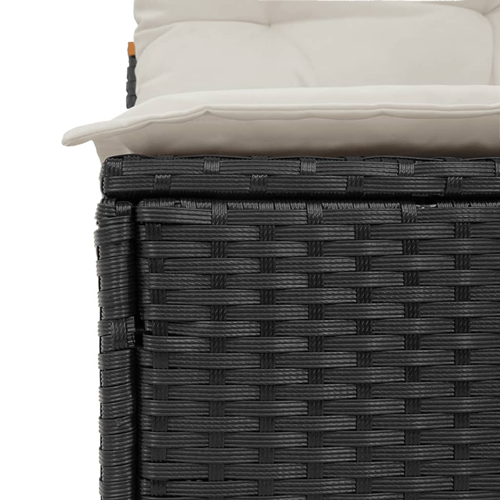 Gartensofas ohne Armlehnen mit Kissen, 2 Stück