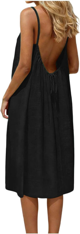 Robe Caraco dos nu sans manches