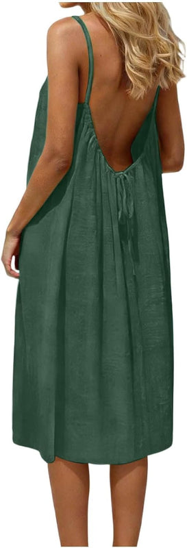 Robe Caraco dos nu sans manches