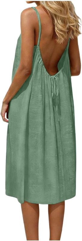 Robe Caraco dos nu sans manches