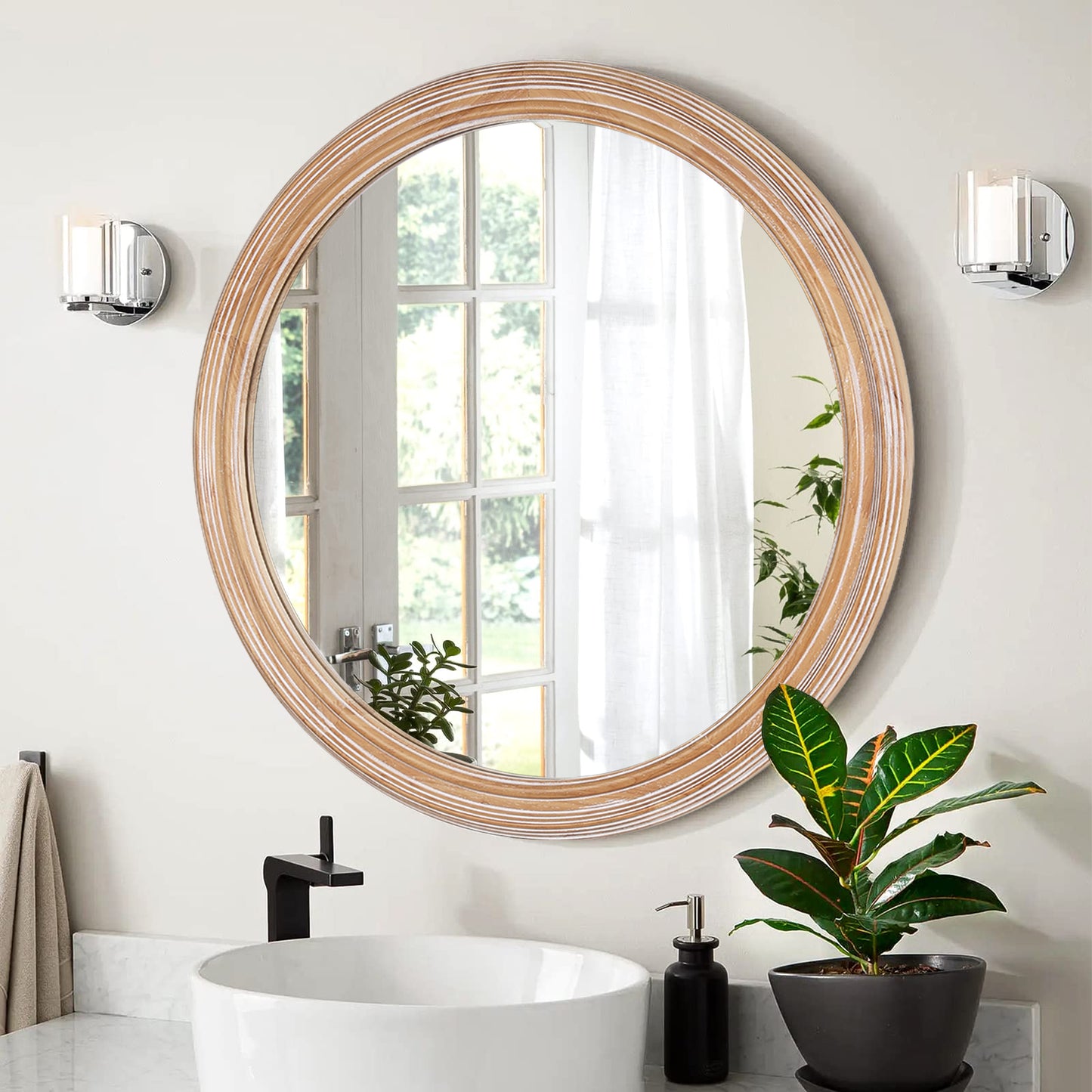 27.5 Inches Round Wall Mirror