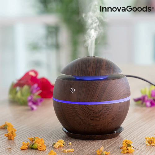 Mini-Luftbefeuchter Aromadiffusor Dunkle Walnuss InnovaGoods