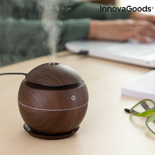 Mini-Luftbefeuchter Aromadiffusor Dunkle Walnuss InnovaGoods
