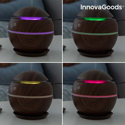 Mini-Luftbefeuchter Aromadiffusor Dunkle Walnuss InnovaGoods