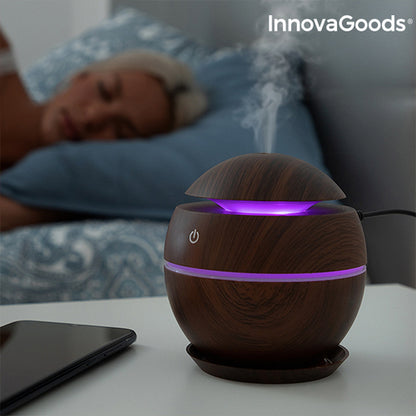 Mini-Luftbefeuchter Aromadiffusor Dunkle Walnuss InnovaGoods
