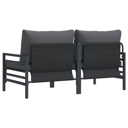 Mobilier de jardin avec coussins, anthracite
