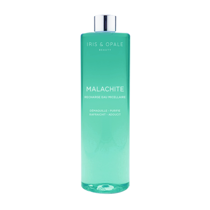 Pierre de Malachite sur fond blanc