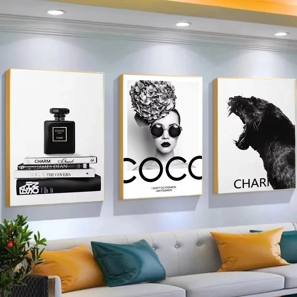 Peinture Fashion noir et blanc