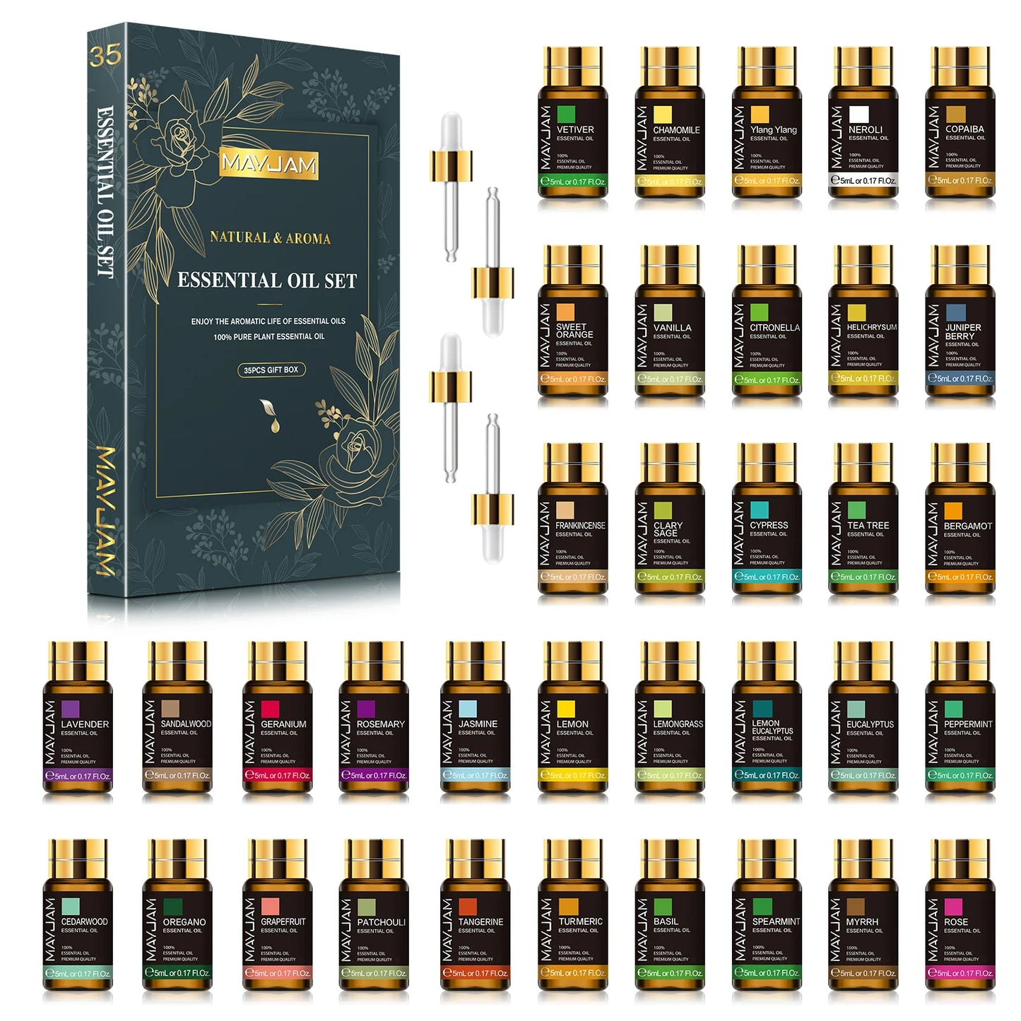 35pcs d'huiles essentielles MAYJAM
