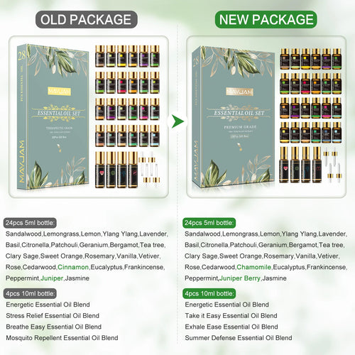 28 pcs Huiles essentielles MAYJAM