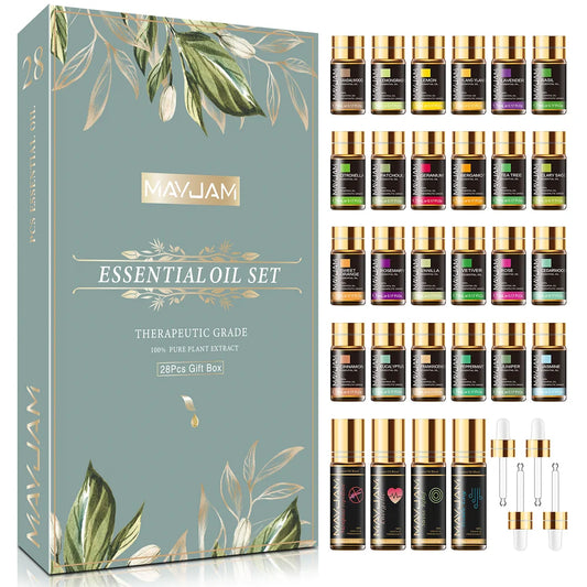 28 pcs Huiles essentielles MAYJAM