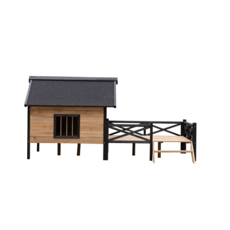 Outdoor Large Wooden Cabin House With Porch