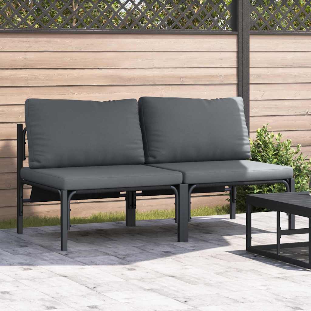 Mobilier de jardin avec coussins, anthracite