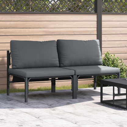 Mobilier de jardin avec coussins, anthracite