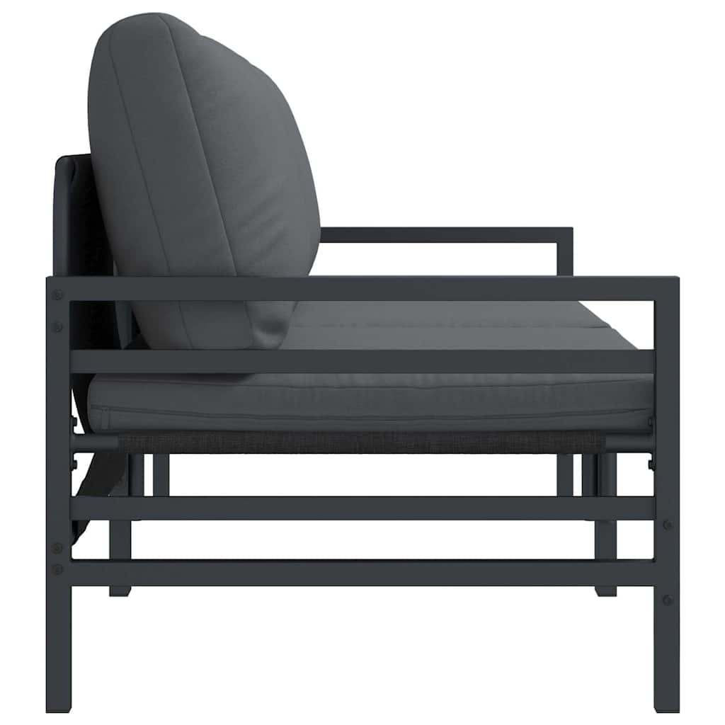 Mobilier de jardin avec coussins, anthracite