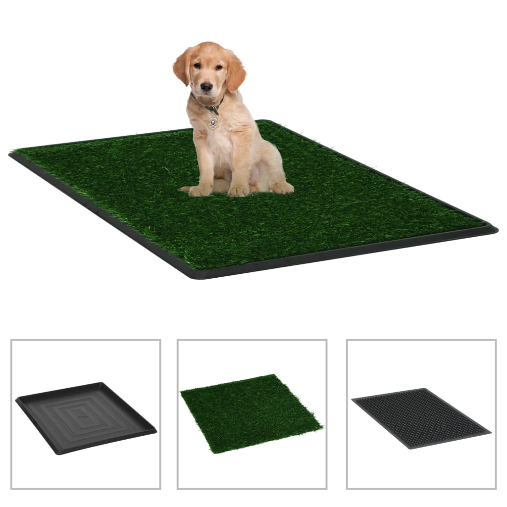 Toilettes pour animaux de compagnie avec bac et gazon artificiel