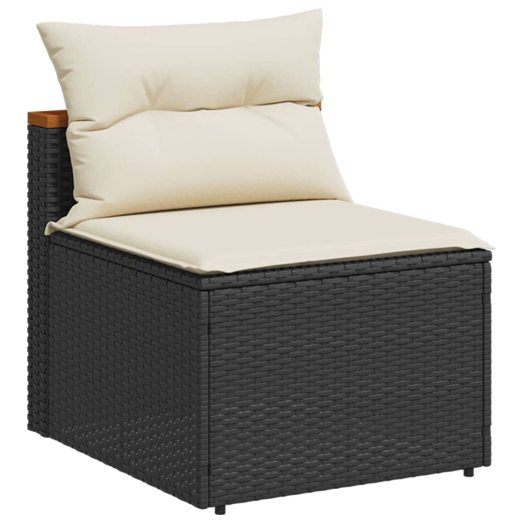 Gartensofas ohne Armlehnen mit Kissen, 2 Stück