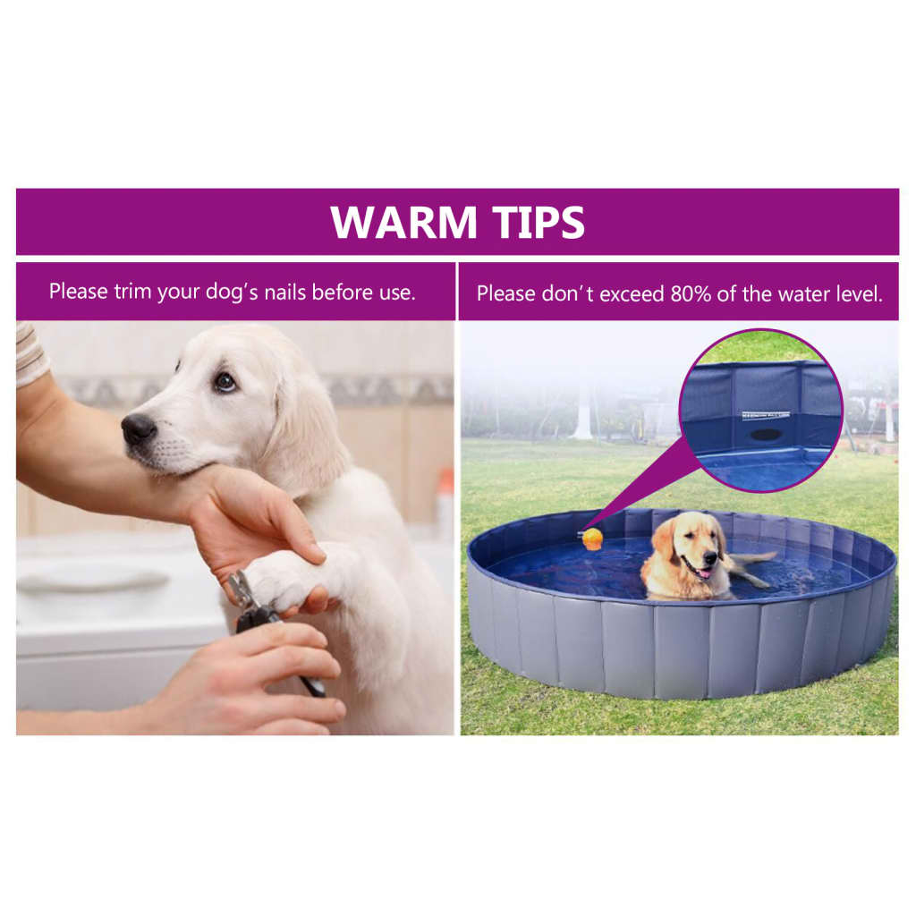 Piscine pliante en PVC pour chien